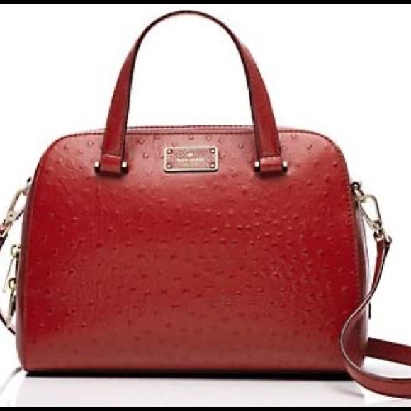 Genuine Kate Spade red leather satchel/crossbody - Picture 1 of 6